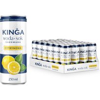 24x Kinga woda + sok o smaku cytrynowym 250 ml