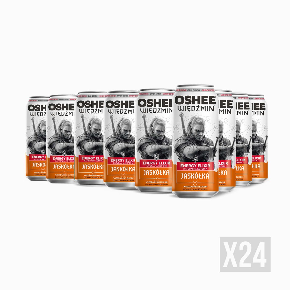24x OSHEE WIEDŹMIN Energy Drink JASKÓŁKA 500ml Oshee Sklep