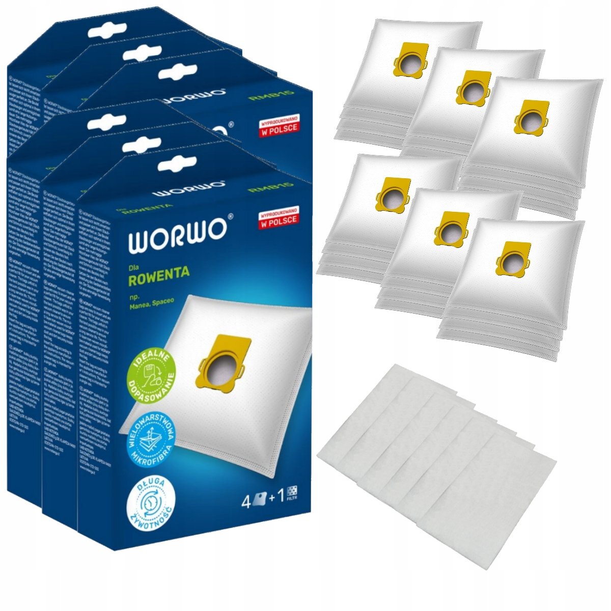5 Sacchetti In Microfibra Per Rowenta Silence Force Compact Classic + RO6331EA - 5