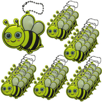 25szt Brelok breloczek gadżet odblaskowy odblask zawieszka pszczoła - STAMAL