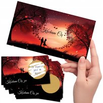 25X Kocham Cię Za/ Zdrapki Miłości Walentynki Prezent Kupon Voucher Koperta