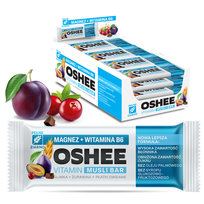 25x OSHEE Vitamin musli bar magnez + witamina B6 śliwka żurawina 40 g Oshee