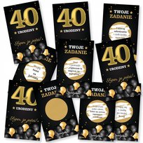 25x ZDRAPKI 40 urodziny z ZADANIAMI Zabawa Prezent dla gości Podziękowania