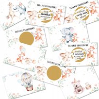 25x ZDRAPKI ZADANIA URODZINY ZABAWA dla dzieci watercolor 25x