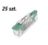 25xZłączka przelotowa instalacyjna z dźwignią do wszystkich rodzajów przewodów maks. 4mm² 2-przew. EDO2411 EDO Technic
