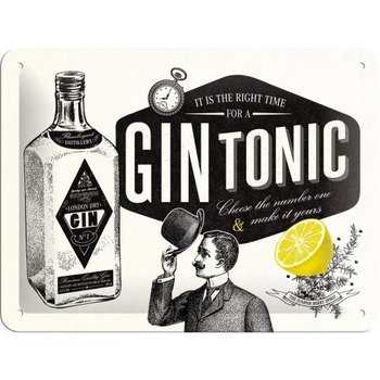 26168 Plakat 15 x 20cm Gin Tonic - Nostalgic-Art Merchandising Gmb