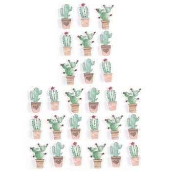 27 naklejek 3D z kaktusami meksykańskimi 4,5 cm - Youdoit