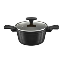 29499 Garnek z pokrywką z powłoką Qualum Basic Gold Antigo 20 cm AMBITION