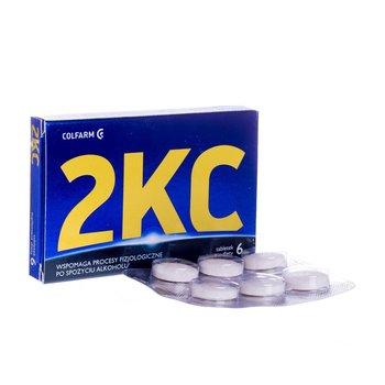 2KC, wspomaga procesy fizjologiczne po spożyciu alkoholu, 6 tabletek - Colfarm