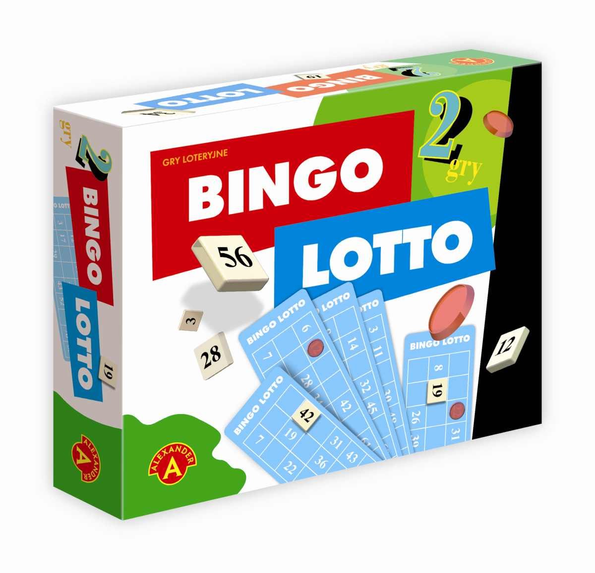 2W1 Bingo Lotto Alexander Dwie Gry Loteryjne Rodzinne Familijne Dla Dzieci, gra planszowa