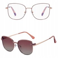 2w1 Okulary CLIP-ON Zerówki oprawki KOMPUTERA + NAKŁADKA PRZECIWSŁONECZNA