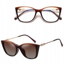 2w1 Okulary CLIP-ON Zerówki oprawki KOMPUTERA + NAKŁADKA PRZECIWSŁONECZNA