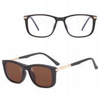 2w1 Okulary CLIP-ON Zerówki oprawki KOMPUTERA + NAKŁADKA PRZECIWSŁONECZNA