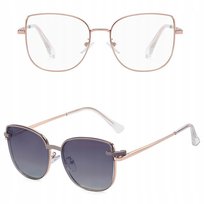 2w1 Okulary CLIP-ON Zerówki oprawki KOMPUTERA + NAKŁADKA PRZECIWSŁONECZNA