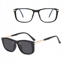 2w1 Okulary CLIP-ON Zerówki oprawki KOMPUTERA + NAKŁADKA PRZECIWSŁONECZNA