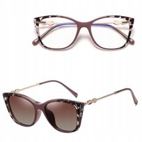 2w1 Okulary CLIP-ON Zerówki oprawki KOMPUTERA + NAKŁADKA PRZECIWSŁONECZNA