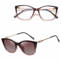 2w1 Okulary CLIP-ON Zerówki oprawki KOMPUTERA + NAKŁADKA PRZECIWSŁONECZNA