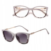 2w1 Okulary CLIP-ON Zerówki oprawki KOMPUTERA + NAKŁADKA PRZECIWSŁONECZNA