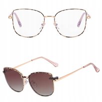 2w1 Okulary CLIP-ON Zerówki oprawki KOMPUTERA + NAKŁADKA PRZECIWSŁONECZNA