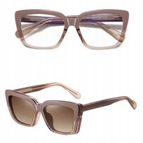 2w1 Okulary CLIP-ON Zerówki oprawki KOMPUTERA + NAKŁADKA PRZECIWSŁONECZNA