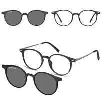 2W1 Okulary Oprawki Korekcyjne Z Nakładką Przeciwsłoneczną Na Magnes Lekkie