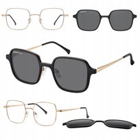 2W1 Okulary Oprawki Korekcyjne Z Nakładką Przeciwsłoneczną Na Magnes Unisex