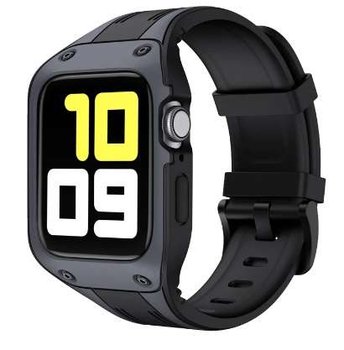 2W1 Opaska Pasek + Etui Pancerne Shock-Resistant Apple Watch 4/5/6/Se 44Mm Szare - Bestphone