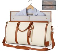 2w1 TORBA PODRÓŻNA BIZNESOWA ELEGENCKA SKÓRZANA POKROWIEC NA GARNITUR BUTY Allbag