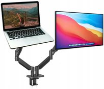 2w1 Uchwyt do Laptopa i Monitora Gazowy Uniwersalny Biurkowy
