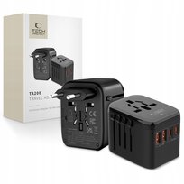 2X Adapter podróżny TECH-PROTECT TA200 (EU/UK/US/AU) Czarny