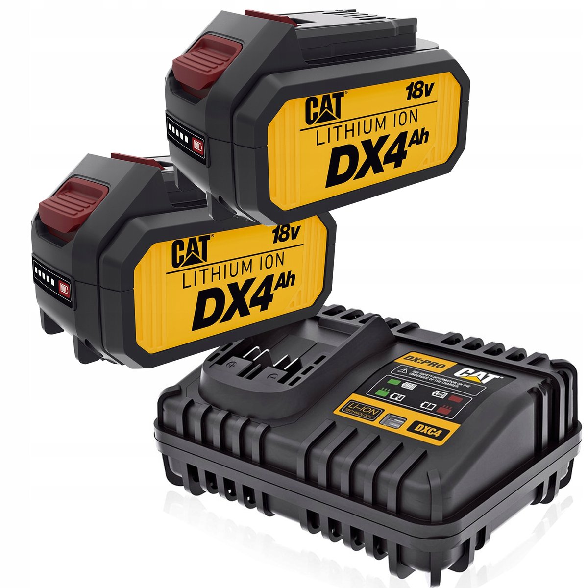 Фото - Акумулятор для інструменту CATerpillar 2X Akumulator CAT DXB4 18V 4.0Ah + Ładowarka DXC4 