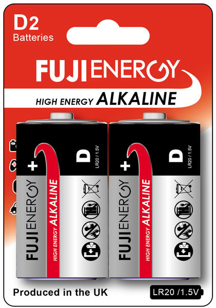 Zdjęcia - Akumulator do aparatu fotograficznego FUJI 2x BATERIA ALKALICZNA LR20 1.5V FUJIENERGY 18000mAh ULTRA PREMIUM / FujiEn 