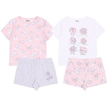 2x Biało-różowa piżama dziewczęca na krótki rękaw Dumbo, Bambi, Zakochany Kundel, OEKO-TEX - Disney