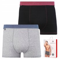 2X Bokserki Majtki Męskie Bawełniane Zestaw Premium Eleganckie Moraj Xxl