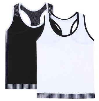 2x Czarno-białe, bezszwowe koszulki/bokserki - sarcia.eu