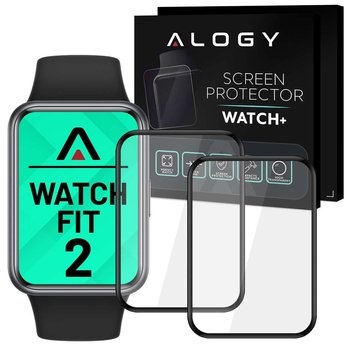2x Elastyczne Szkło ochronne 3D Alogy do Huawei Watch Fit Black - 4kom