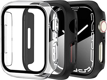 2x ETUI OCHRONNE NA ZEGAREK APPLE WATCH SERIES 7 41mm CZARNE I PRZEZROCZYSTE - Amazon
