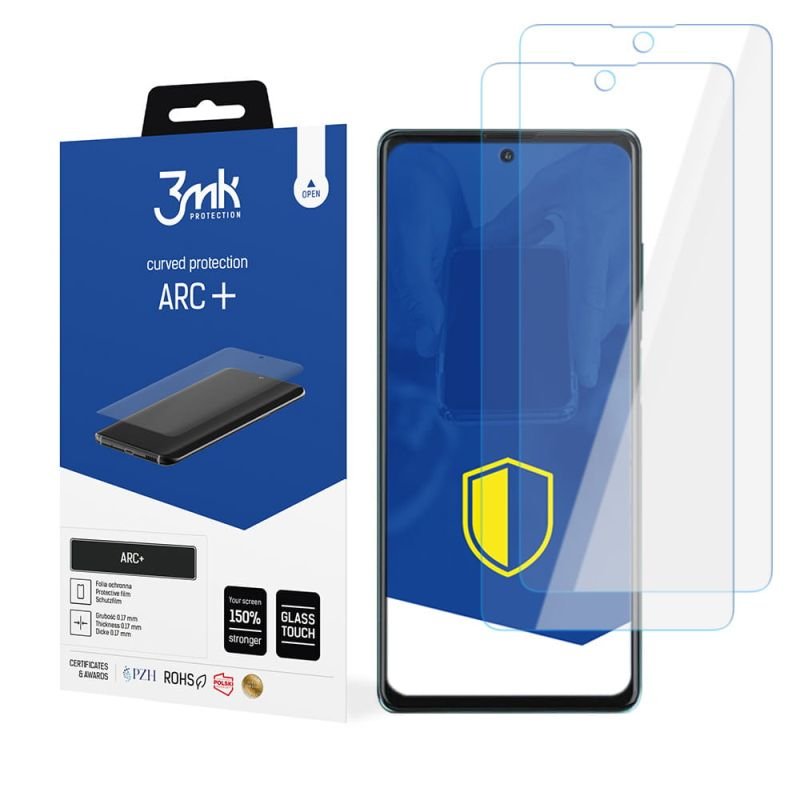3MK 2x Folia na zaokrąglony ekran do do Blackview A100 - 3mk ARC+