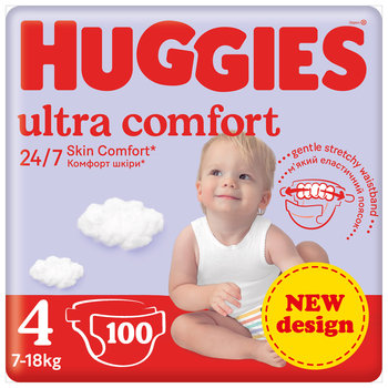 2x HUGGIES Ultra Comfort Jumbo Pack rozmiar 4 7-18kg 50szt Pieluchy - Huggies