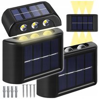 2x KINKIET ZEWNĘTRZNY ŚCIENNY SOLARNY LAMPA SOLARNA LED CZUJNIK ZMIERZCHU
