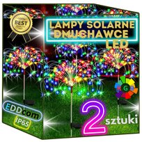 2x Lampa Ogrodowa Led Solarna Wbijana Dmuchawiec Drzewko Solarne Do Ogrodu