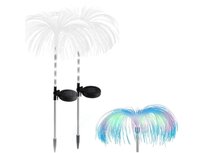 2X Lampa Ogrodowa Solarna Światłowodowa Dmuchawiec