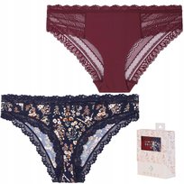 2X Majtki Damskie Figi Eleganckie Premium Moraj M