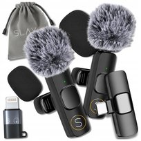 2x MIKROFON BEZPRZEWODOWY KRAWATOWY DO IPHONE TELEFONU KOMPUTERA USB-C