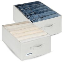 2x organizer xxl pudełko pojemnik na ubrania jeansy do szuflady 30x42x17