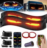 2X Panel Led Elastyczny Wyświetlacz LED 59x12 CM DEVIL EYES Ciężarówka TIR