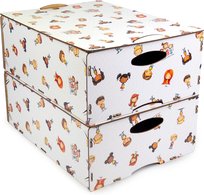 2x POJEMNIK PUDEŁKO ORGANIZER Z POKRYWĄ BOX DO PRZECHOWYWANIA ZAMYKANY mdf