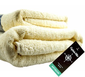 2X Ręczniki bawełniane 100% 30x50 cm beżowe ZESTAW - Captain Mike