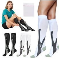 2x SKARPETY KOMPRESYJNE UCISKOWE PODKOLANÓWKI PRZECIWŻYLAKOWE UNISEKS 40-46