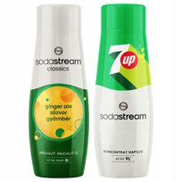 2X Syrop Do Saturatora Sodastream Imbir Ginger Ale + 7Up Koncentrat Do Wody